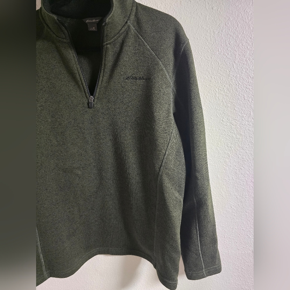 Eddie Bauer Green 1/4 Zip Sweater